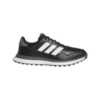 Adidas S2G Leather Men's Spikeless Golf Shoes - Black/White