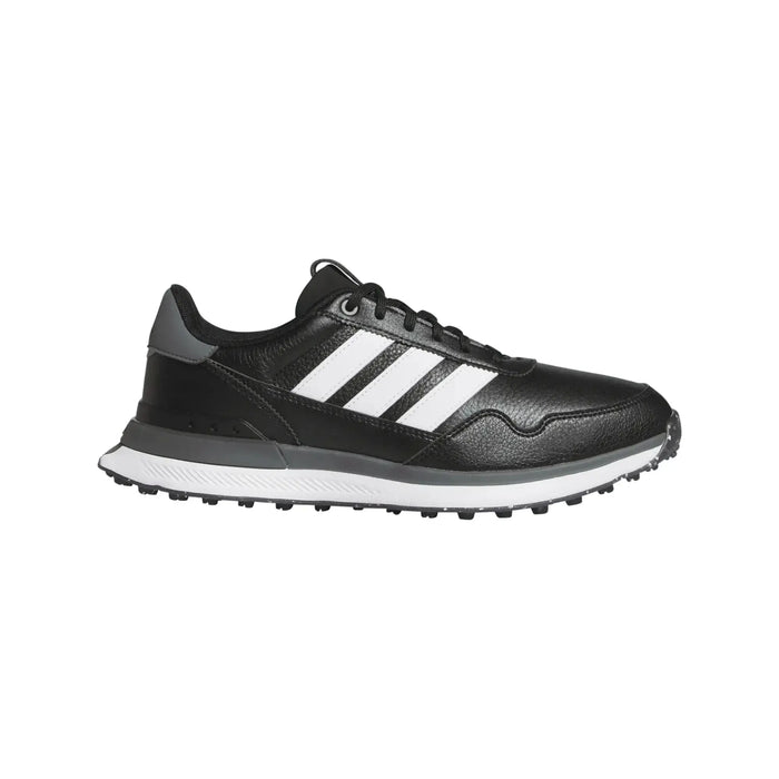 Adidas S2G Leather Men's Spikeless Golf Shoes - Black/White