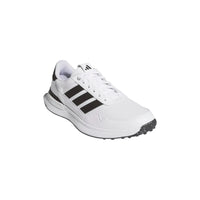 Adidas S2G Leather Men's Spikeless Golf Shoes - White/Black