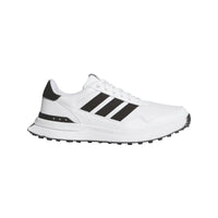 Adidas S2G Leather Men's Spikeless Golf Shoes - White/Black