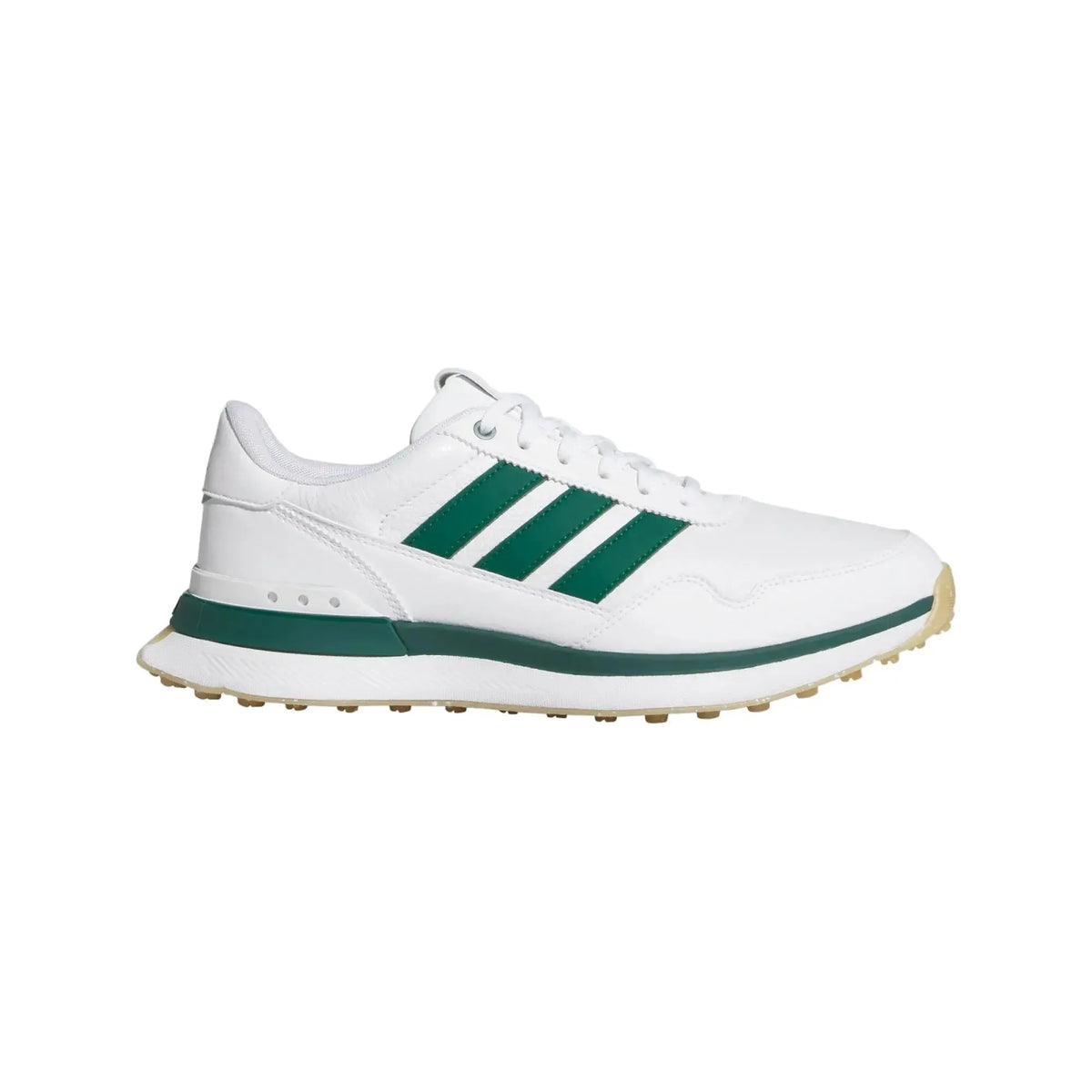 Adidas S2G Leather Men's Spikeless Golf Shoes - White/Green