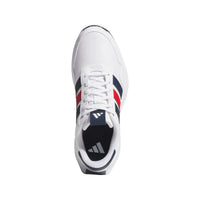 Adidas S2G Leather Men's Spikeless Golf Shoes - White/Navy/Red