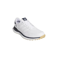 Adidas S2G Leather Men's Spikeless Golf Shoes - White/White/Navy