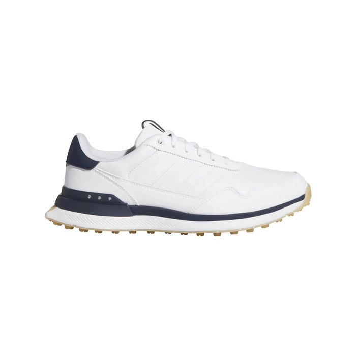 Adidas S2G Leather Men's Spikeless Golf Shoes - White/White/Navy