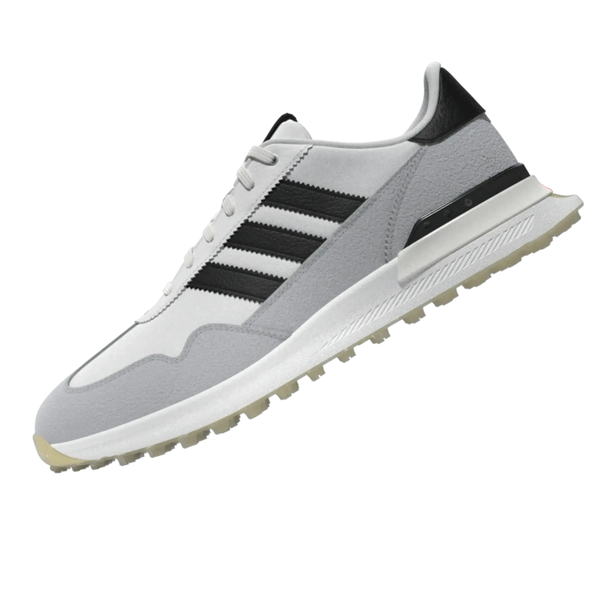 Adidas S2G Textile Men's Spikeless Golf Shoe - White/Black