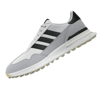 Adidas S2G Textile Men's Spikeless Golf Shoe - White/Black