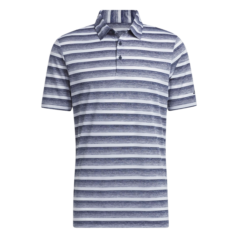 Adidas Two-Color Striped Polo Shirt - Mens