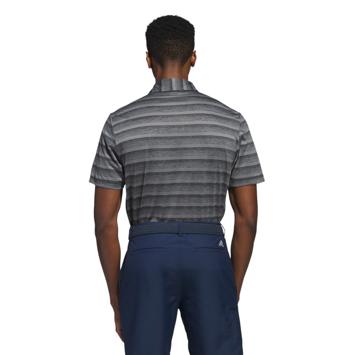 Adidas Two-Colour Striped Golf Polo - Mens