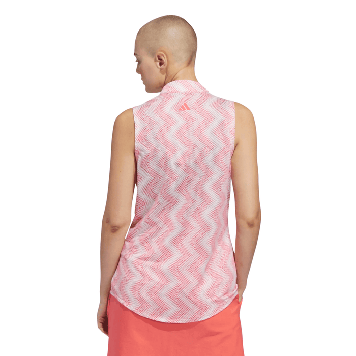 Adidas Ult365 Ottoman Printed Golf Sleeveless Polo - Womens