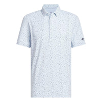 Adidas Ultimate365+ Climacool Butterspun Break Out Print Polo Shirt - Crystal Sky