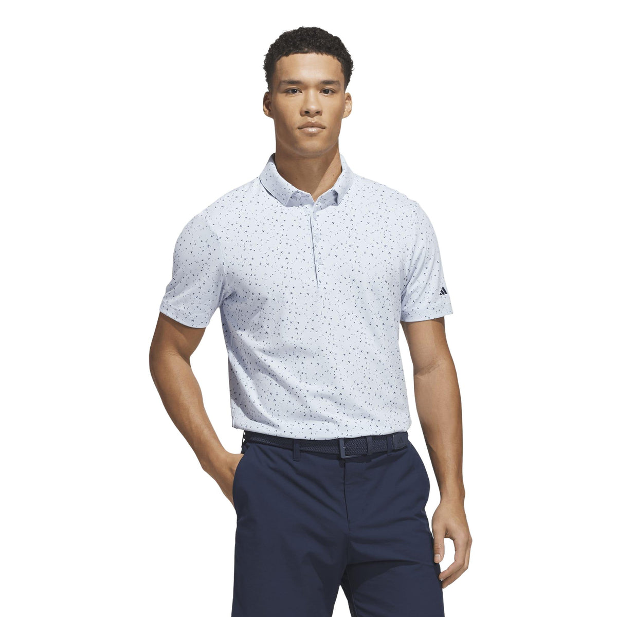 Adidas Ultimate365+ Climacool Butterspun Break Out Print Polo Shirt - Crystal Sky