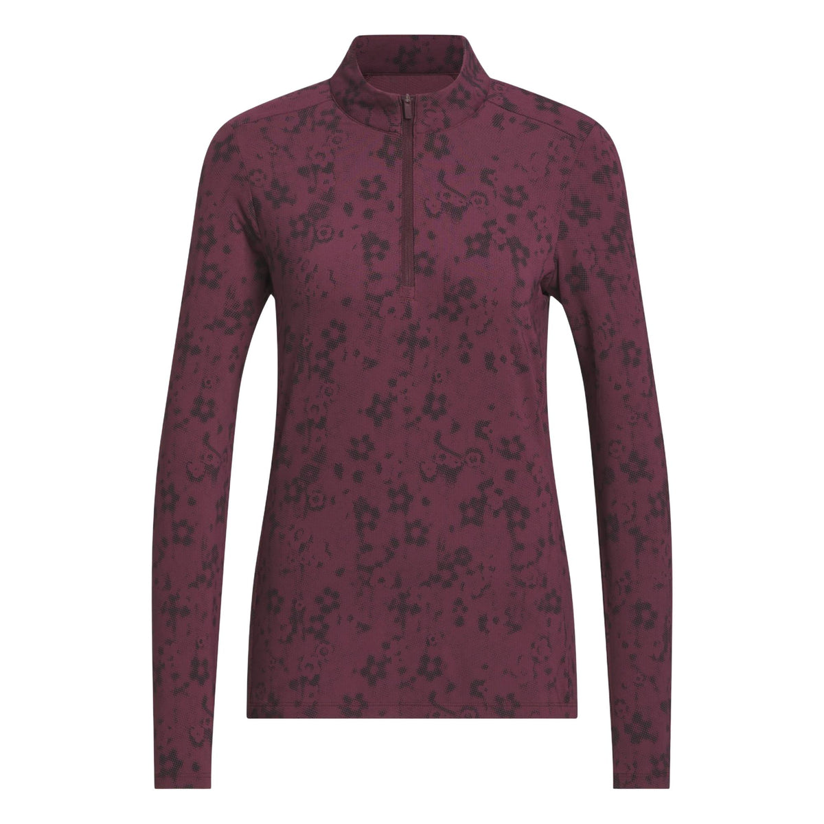 Adidas Ultimate365 Cool Feeling Printed Quarter-Zipper Mock Neck Top