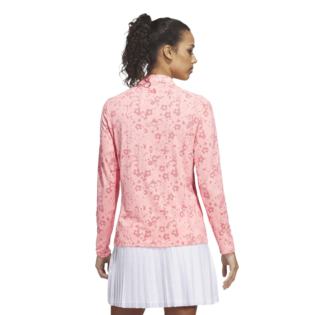 Adidas Ultimate365 Cool Feeling Printed Quarter-Zipper Mock Neck Top