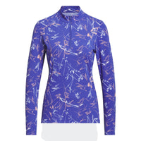 Adidas Ultimate365 Cool Feeling Printed Quarter-Zipper Mock Neck Top