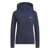 Adidas Ultimate365+ Course Control Hybrid Quarter-Zip Hoodie Jacket - Collegiate Navy
