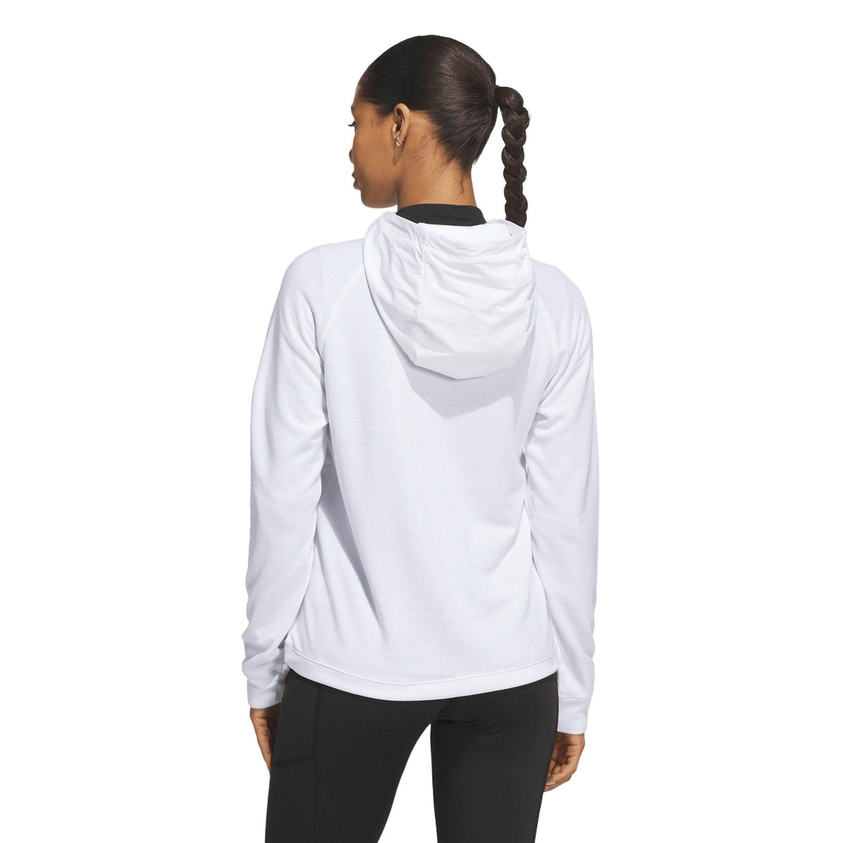 Adidas Ultimate365+ Course Control Hybrid Quarter-Zip Hoodie Jacket - White