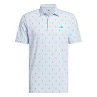 Adidas Ultimate365 Essence Print Climacool Polo Shirt - Crystal Sky