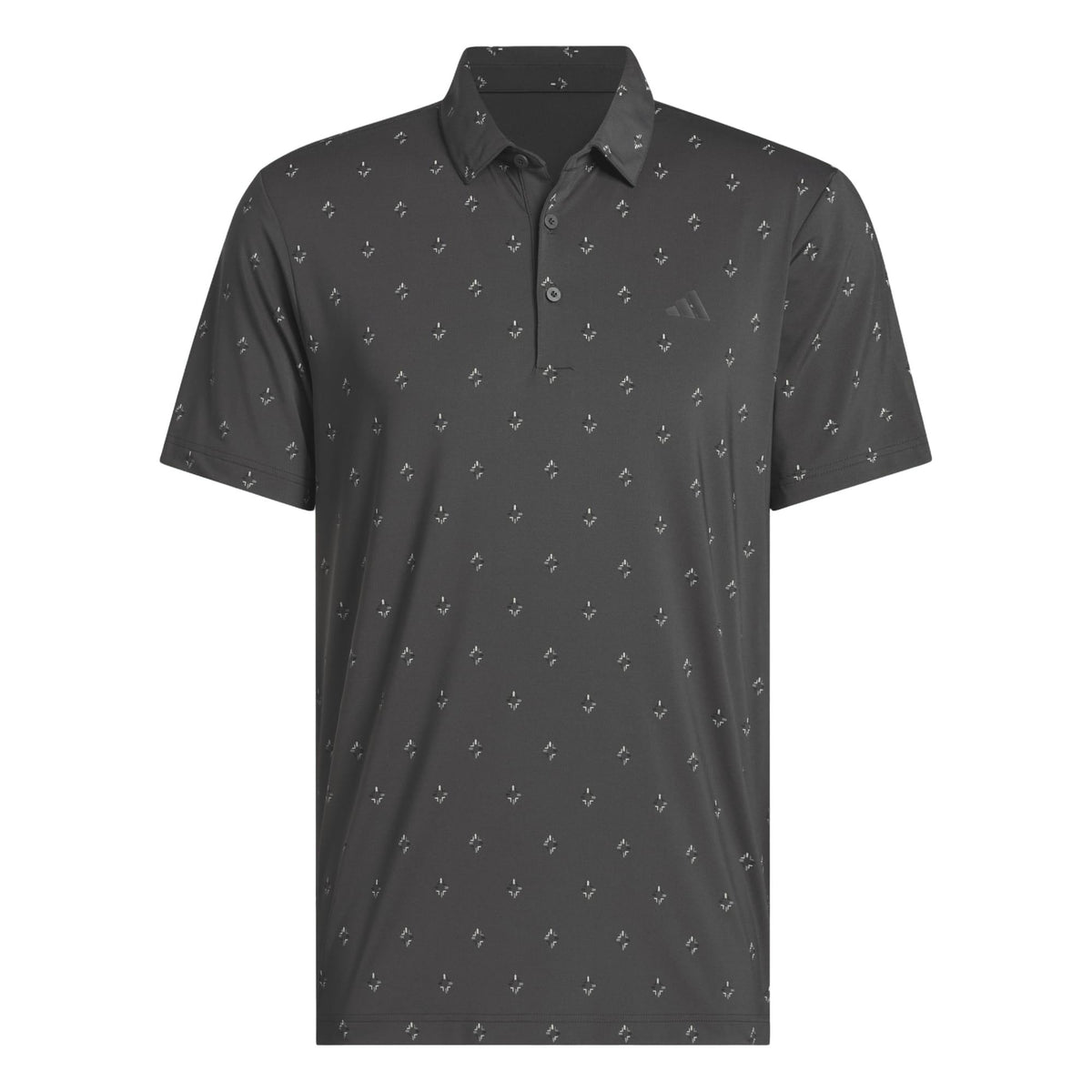 Adidas Ultimate365 Essence Print Climacool Polo Shirt - Black