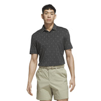 Adidas Ultimate365 Essence Print Climacool Polo Shirt - Black
