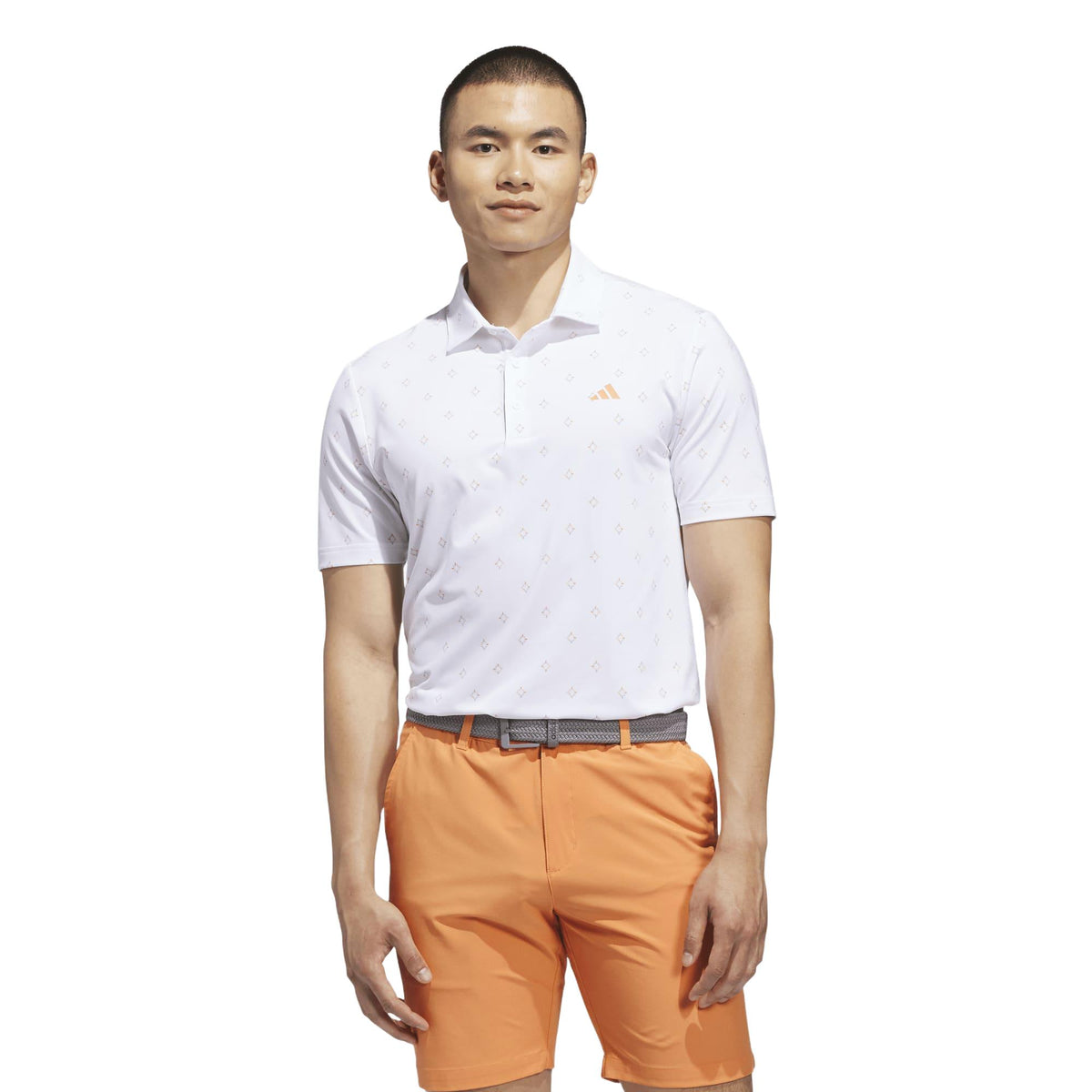 Adidas Ultimate365 Essence Print Climacool Polo Shirt - White