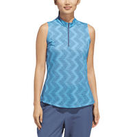 Adidas Ultimate365 Ottoman Printed Golf Sleeveless Polo - Womens