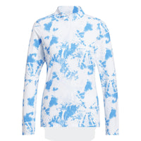 Adidas Ultimate365 Printed Quarter-Zip Mock Polo Shirt