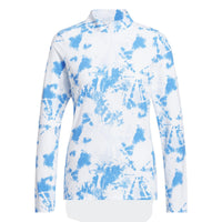 Adidas Ultimate365 Printed Quarter-Zip Mock Polo Shirt