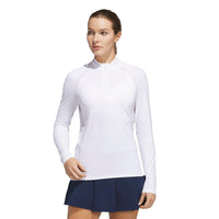 Adidas Ultimate365 Solid Quarter-Zip Mock Polo Shirt
