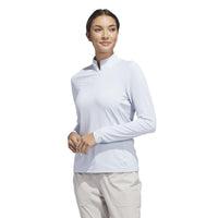 Adidas Ultimate365 Solid Quarter-Zip Mock Polo Shirt