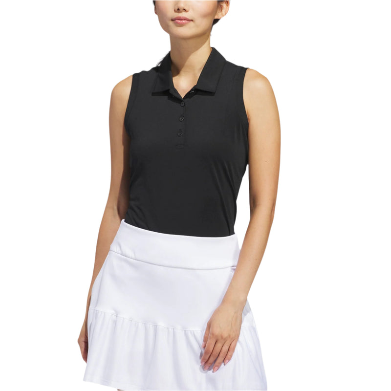 Adidas Ultimate365 Solid Sleeveless Golf Polo - Womens