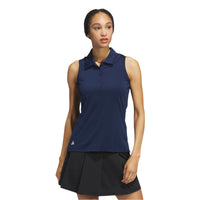 Adidas Ultimate365 Solid Sleeveless Golf Polo - Womens