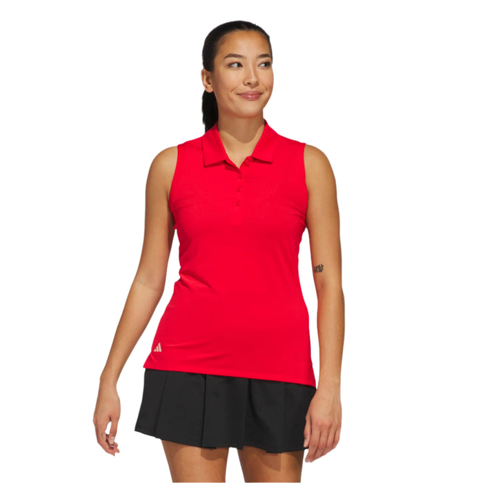 Adidas Ultimate365 Solid Sleeveless Golf Polo - Womens