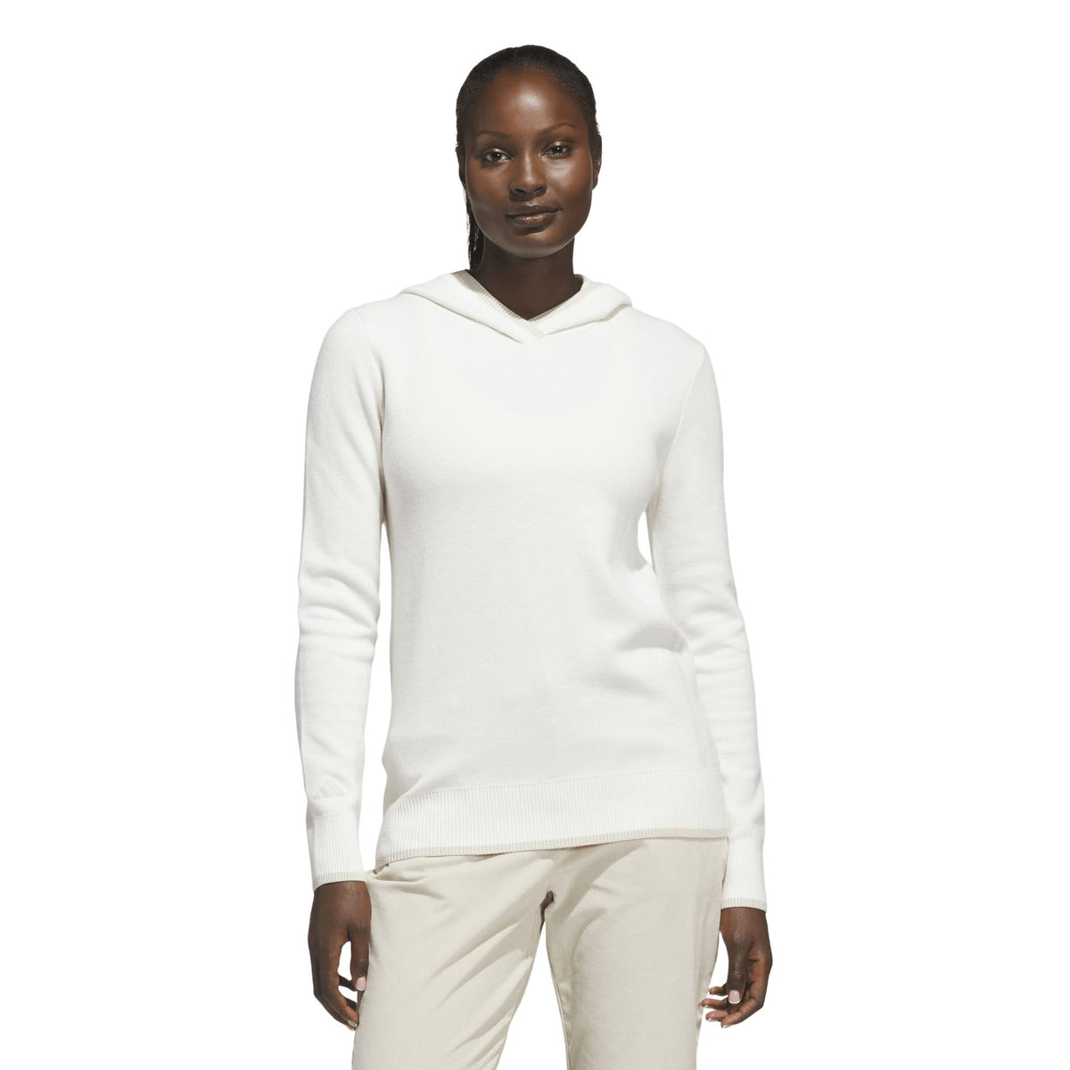 Adidas Ultimate365 Tour Knit Hoodie - Chalk White