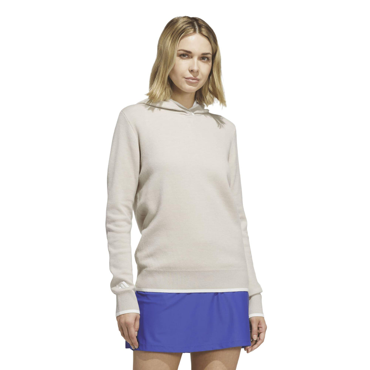 Adidas Ultimate365 Tour Knit Hoodie - Wonder Alumina