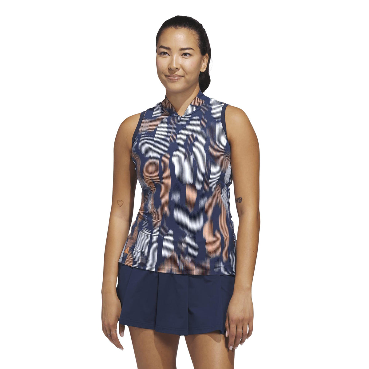 Adidas Ultimate365 Tour Printed Sleeveless Polo Shirt