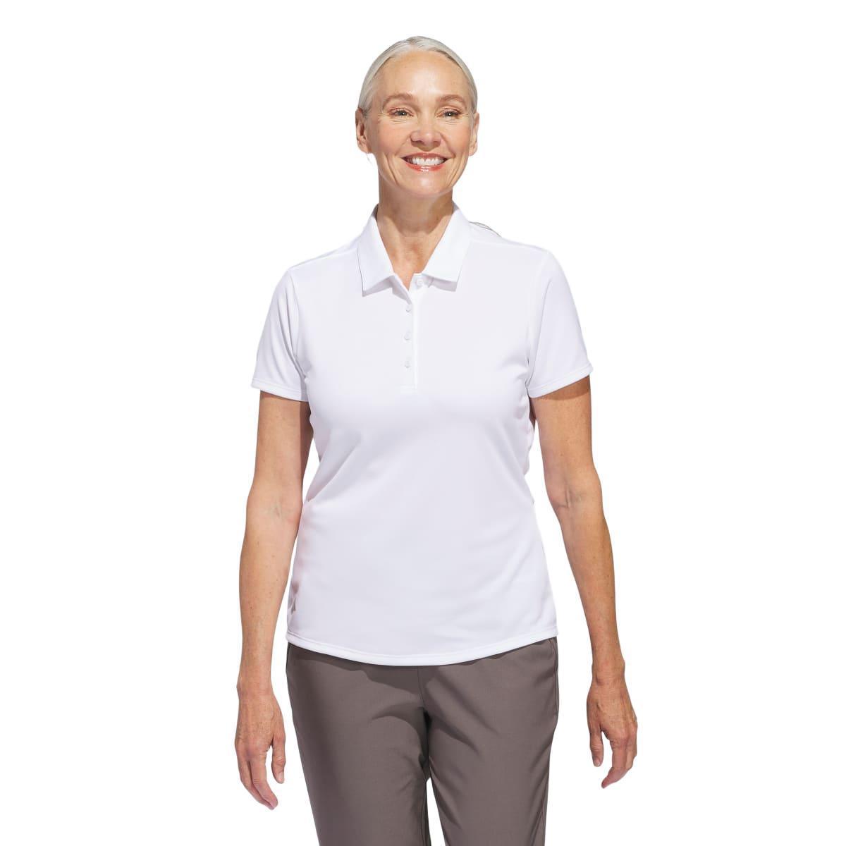 Adidas Women's Solid Performance Short Sleeve Polo Shirt