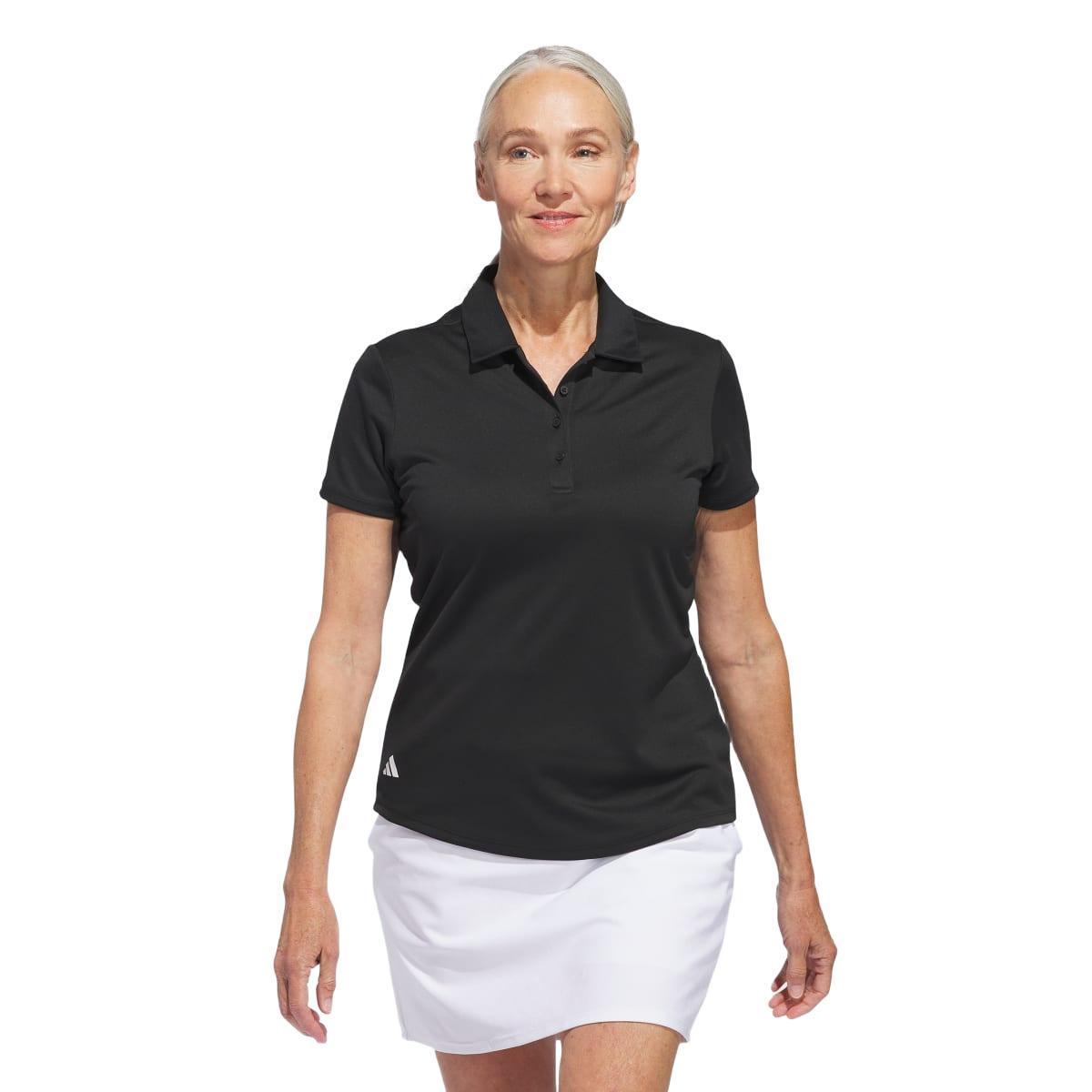 Adidas Women's Solid Performance Short Sleeve Polo Shirt
