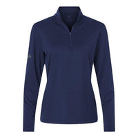 Adidas Women's Textured Stripe Quarter-Zip Pullover