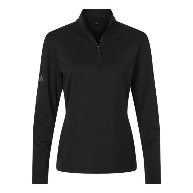 Adidas Women's Textured Stripe Quarter-Zip Pullover