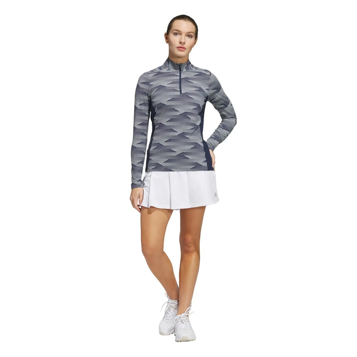 Adidas Women's Ultimate365 Printed Quarter Zip Mock