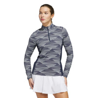 Adidas Women's Ultimate365 Printed Quarter Zip Mock