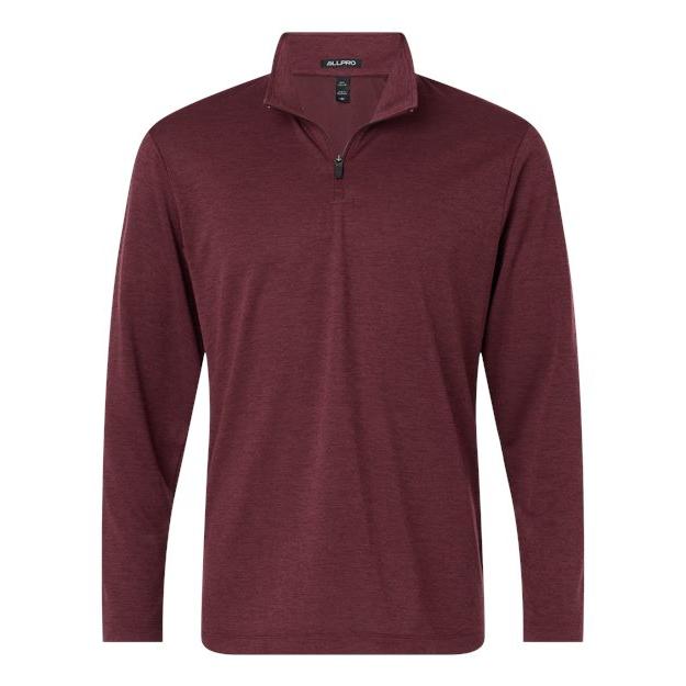 AllPro Men's Pro-Lock Performance Mélange Quarter-Zip Pullover