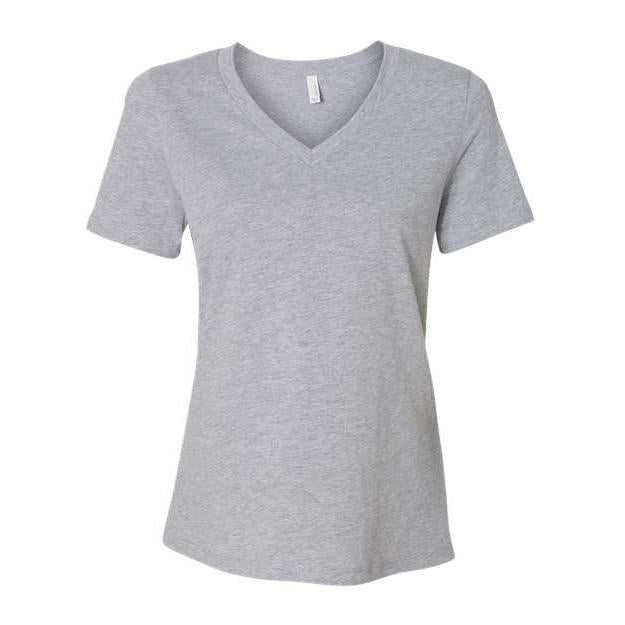 BELLA + CANVAS Women' Relaxed Heather CVC V-Neck Tee