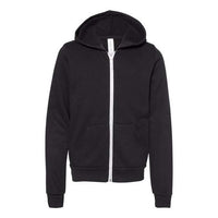 BELLA + CANVAS Youth Sponge Fleece Full-Zip Hoodie Sweatshirt