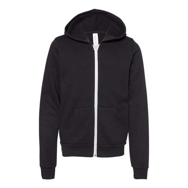 BELLA + CANVAS Youth Sponge Fleece Full-Zip Hoodie Sweatshirt