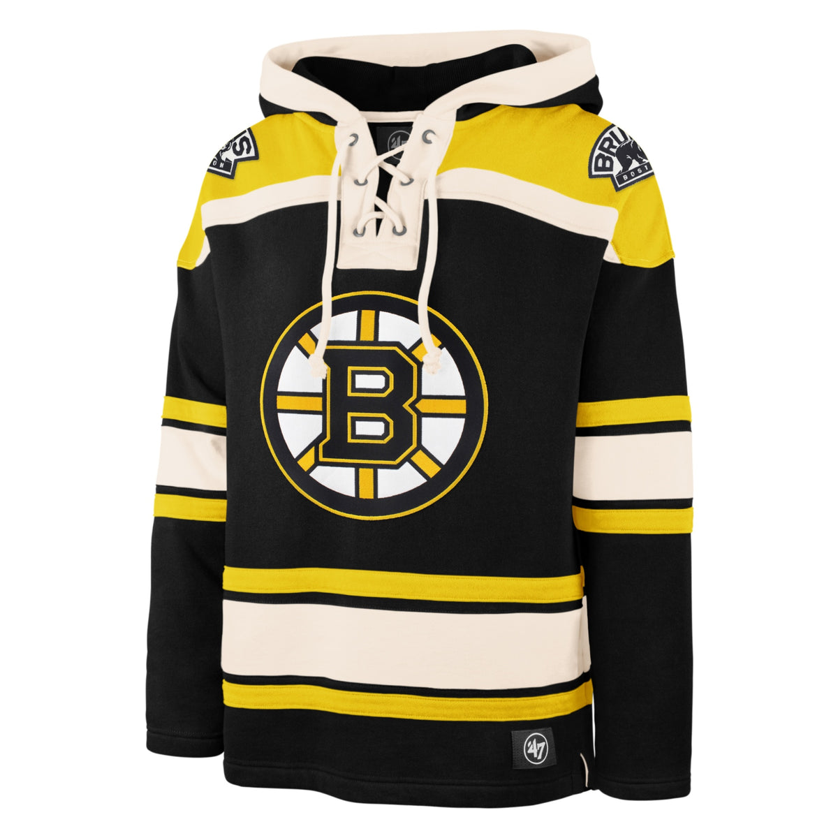Boston Bruins '47 Brand Lacer Hoody - Primary Logo