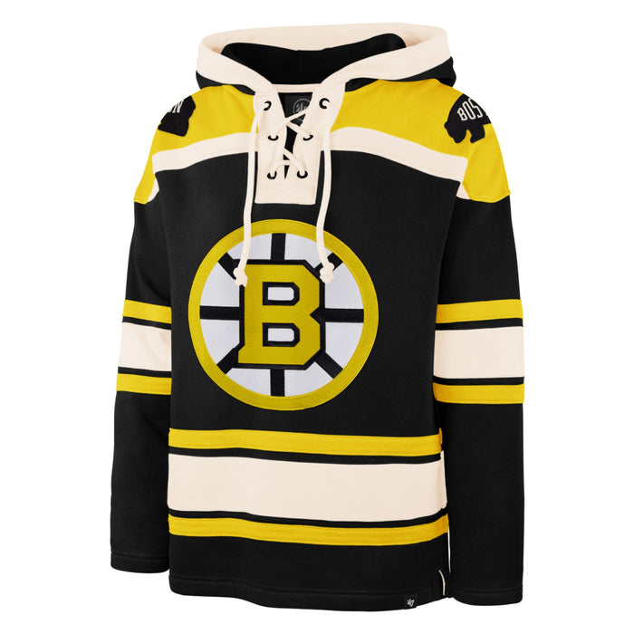 Boston Bruins '47 Brand Lacer Hoody - Bear Secondary Logo