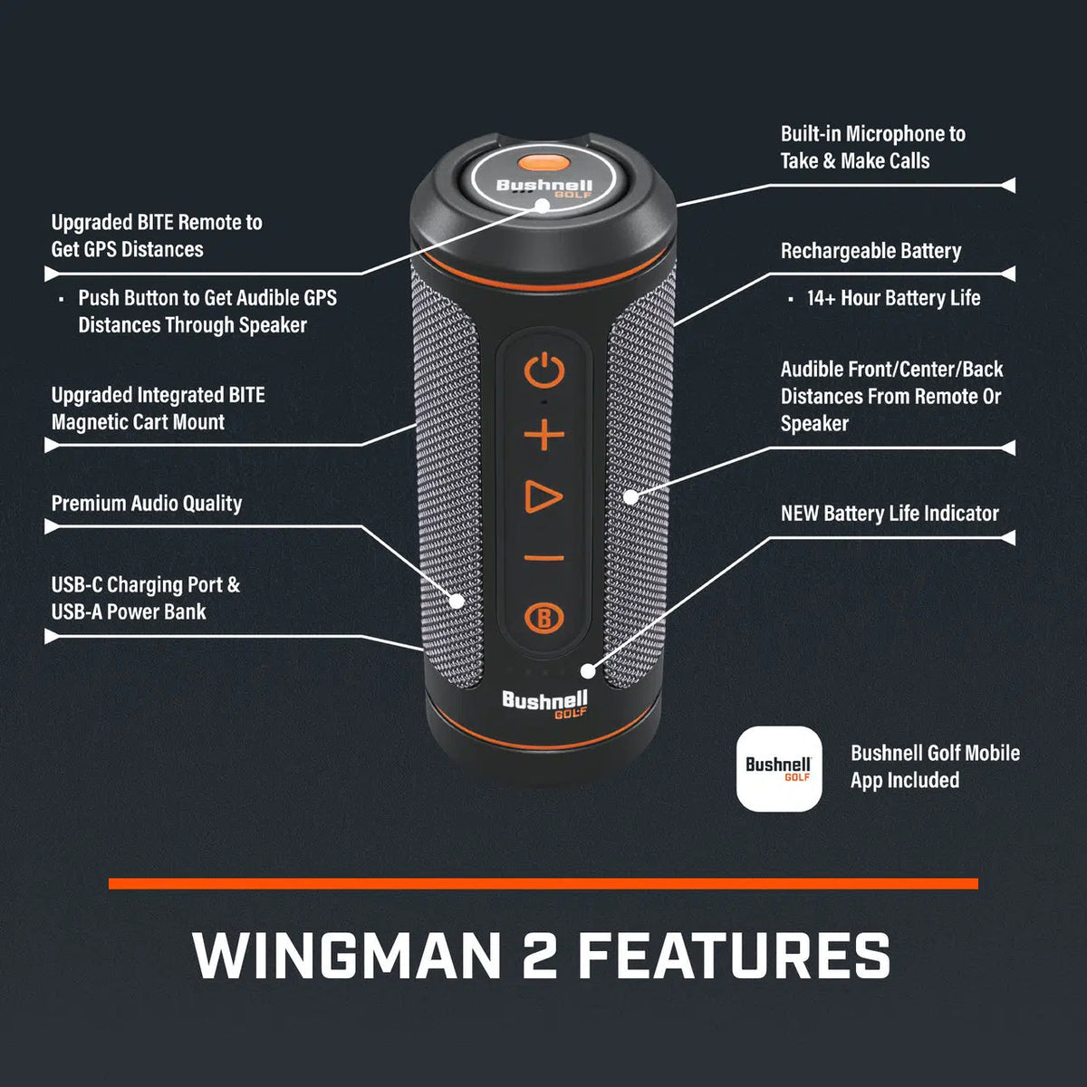 Bushnell Wingman 2 GPS Speaker