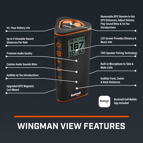 Bushnell Wingman View GPS Golf Speaker