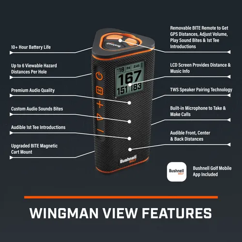 Bushnell Wingman View GPS Golf Speaker